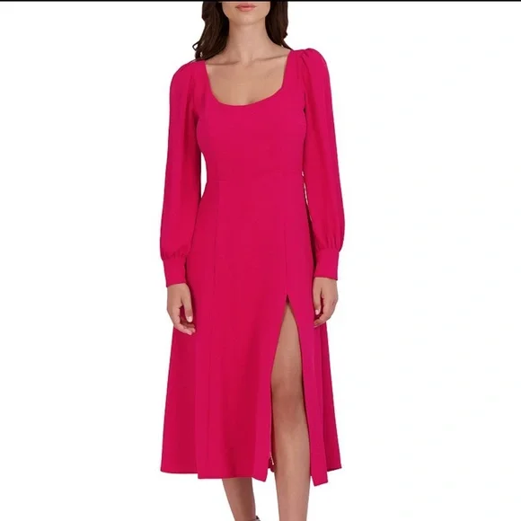Julia Jordan Women's Long-Sleeve Midi Dress - Pink - 12 Julia Jordan Women's Long-Sleeve Midi Dress - Pink - 12